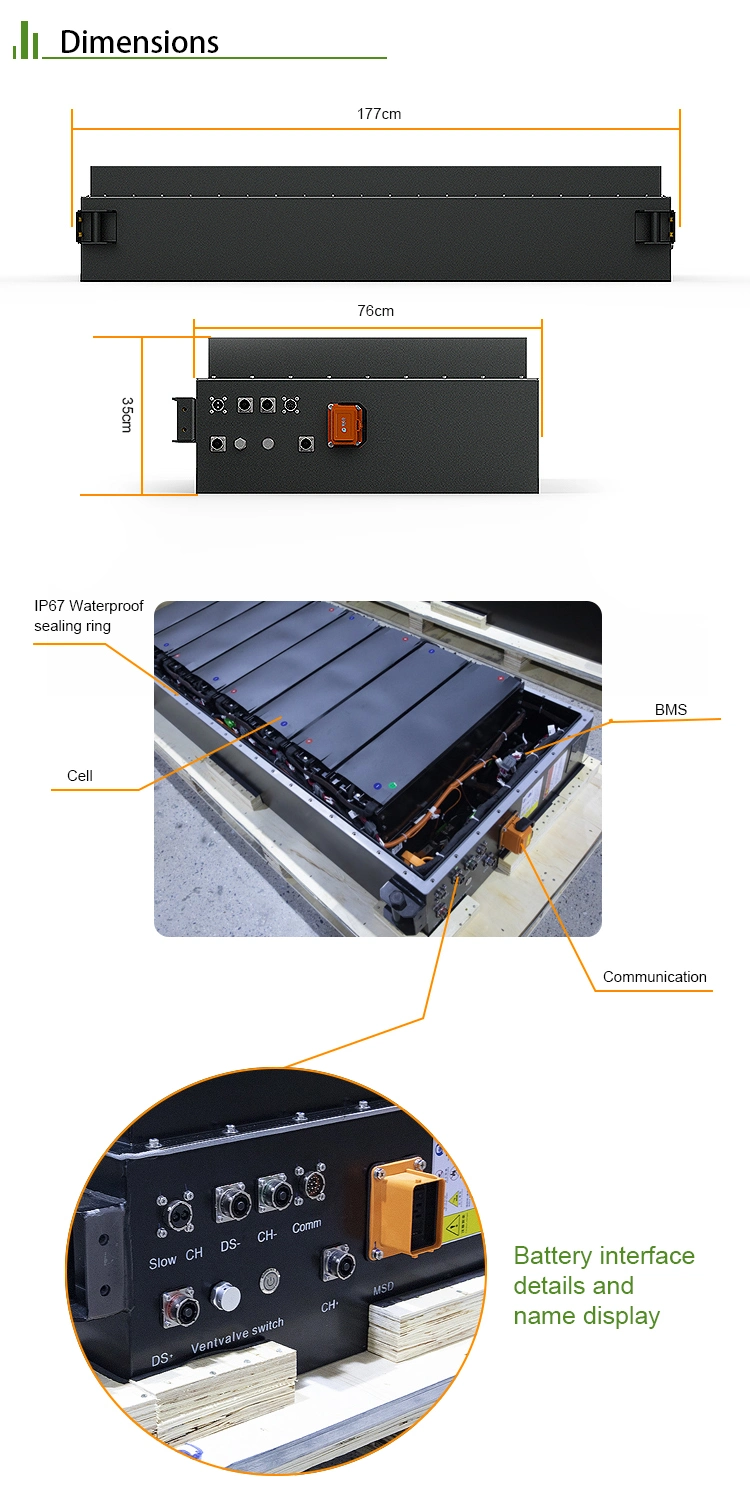 High Voltage 355V 400V 450V 614V 100ah 150ah 200ah 21700 18650 30kwh 50kwh 60kwh 100kwh EV LiFePO4 Lithium Battery Pack for Electric Bus/Vehicle/Car