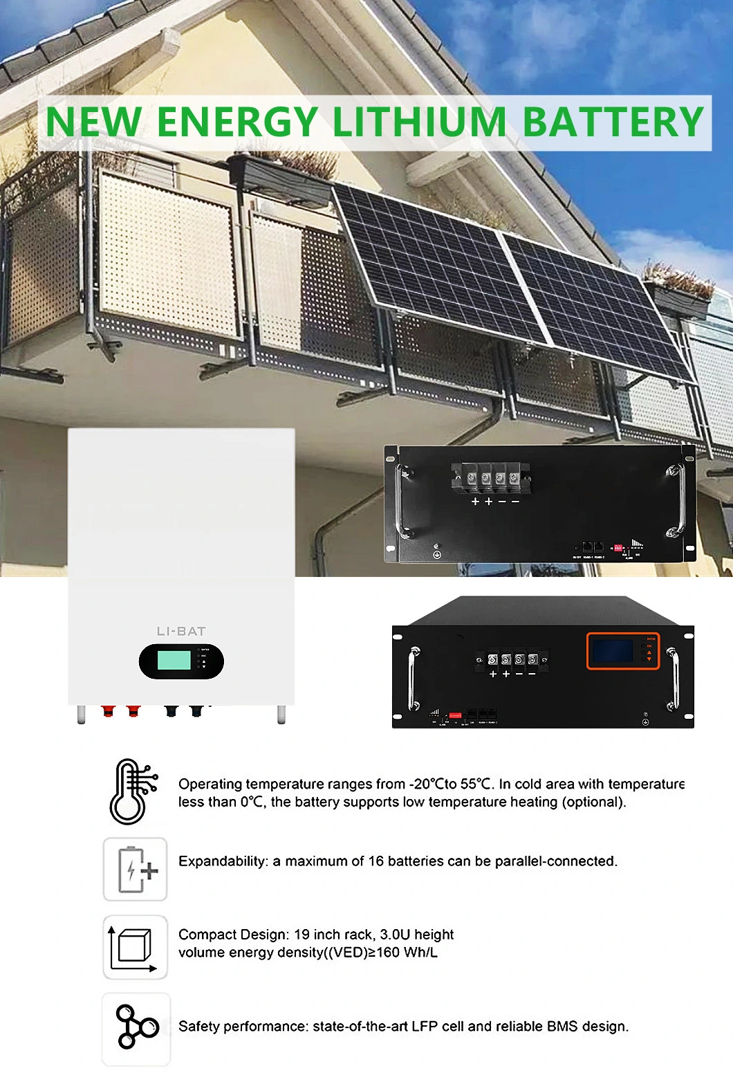 24V 200ah Autex Rack-Mount Home Use Solar Energy Storage Battery Rack Type