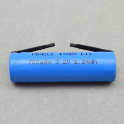 14500 LiFePO4 3.2V 700mAh ソーラー照明用バッテリー